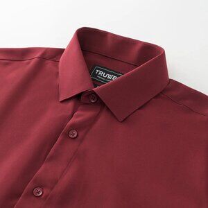 TRUWEAR Phenom Professional Long Sleeve Dress Shirt / Maroon / Large 17 34/35